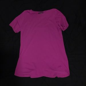 Magenta Scalloped Fit Tee